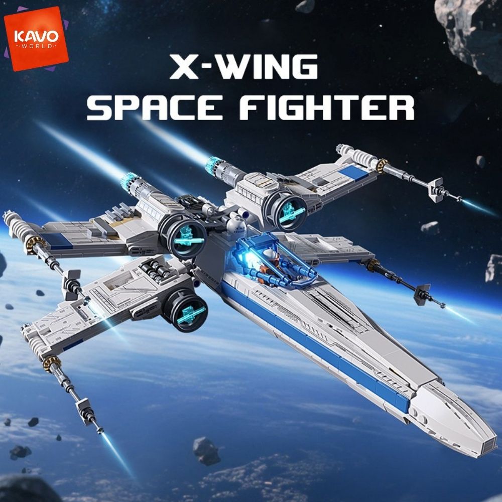 Desk Setup Diy - KAVOWORLD 1271-delige Sci-Fi Space Fighter bouwstenenset