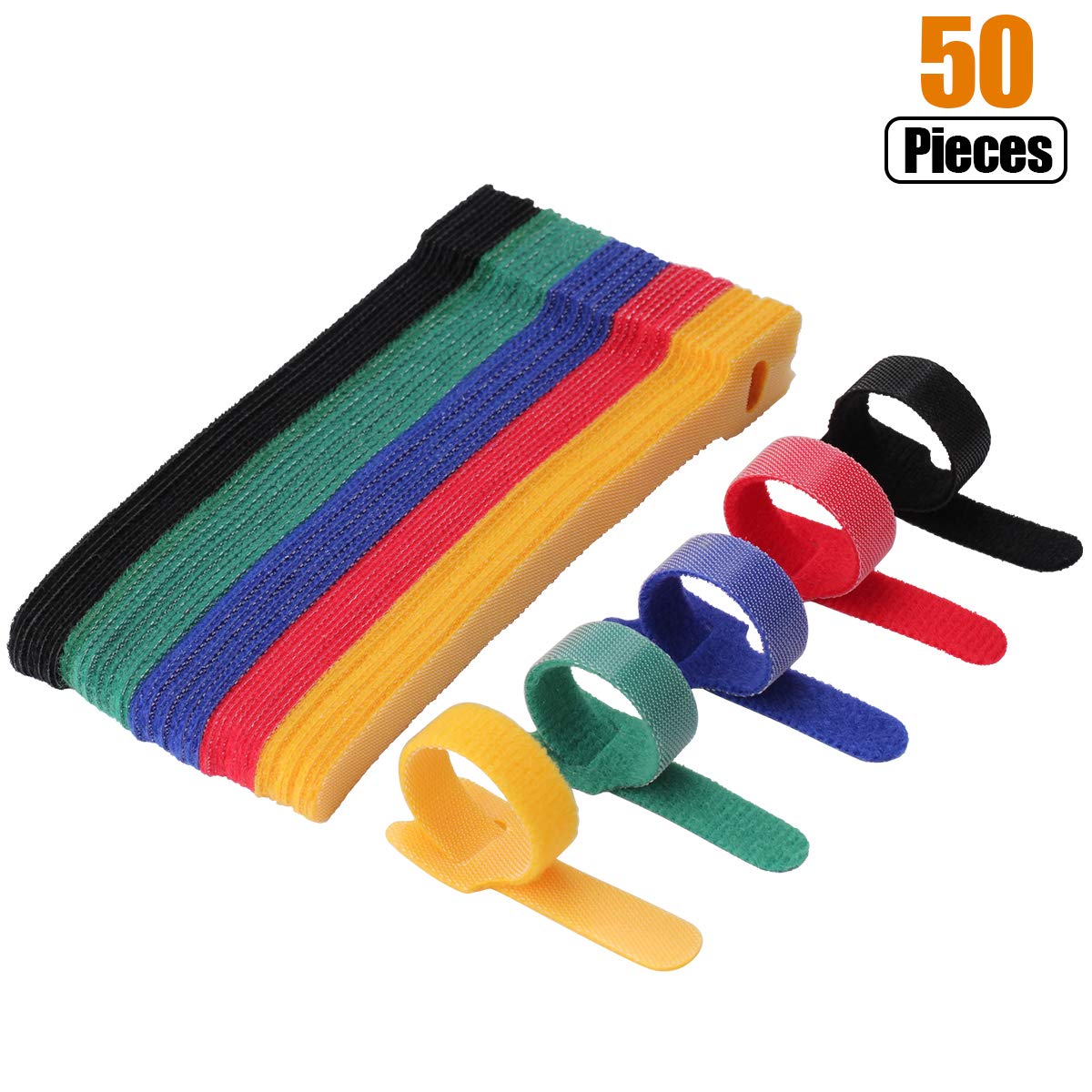 Cable Velcro Strap - 50 stuks 12*150-300mm T-type klittenband kabelbinder