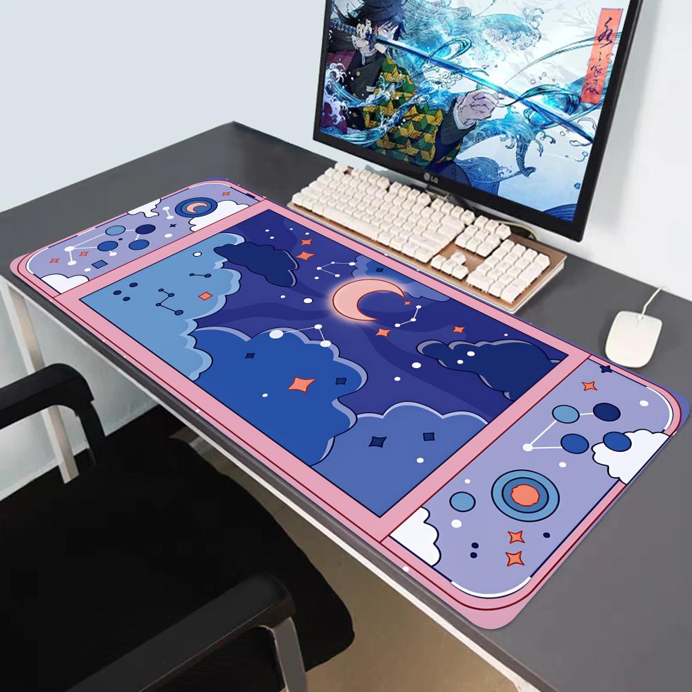 Desk Setup Art - HYBXAXC Maan en Sterren Grote Bureaumat