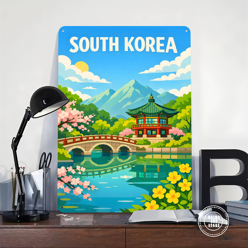 Zuid-Korea reisposter op maat  - Desk Setup Art recensie en prijs