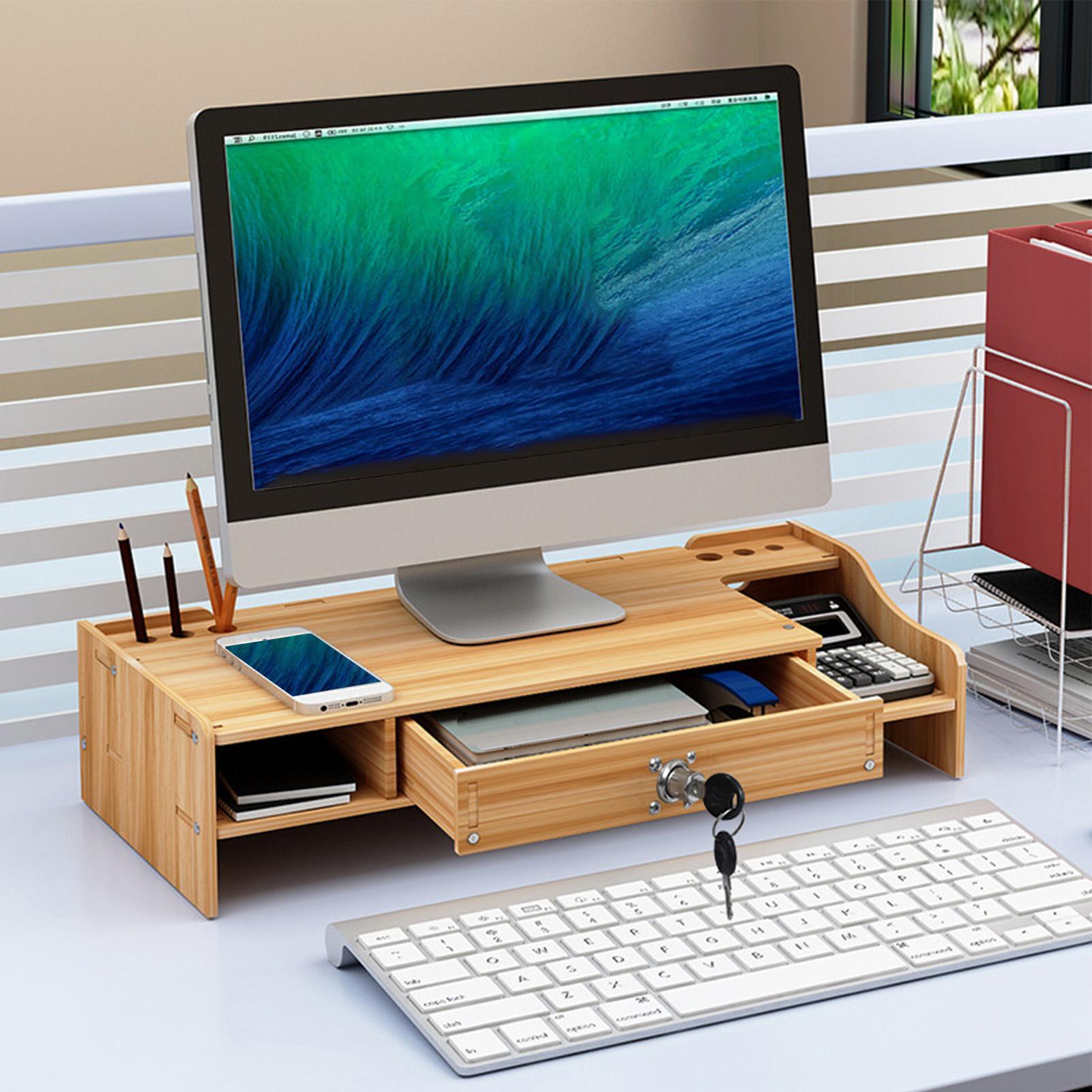 Monitorstandaard voor bureau H - Monitor Riser Wood recensie en prijs