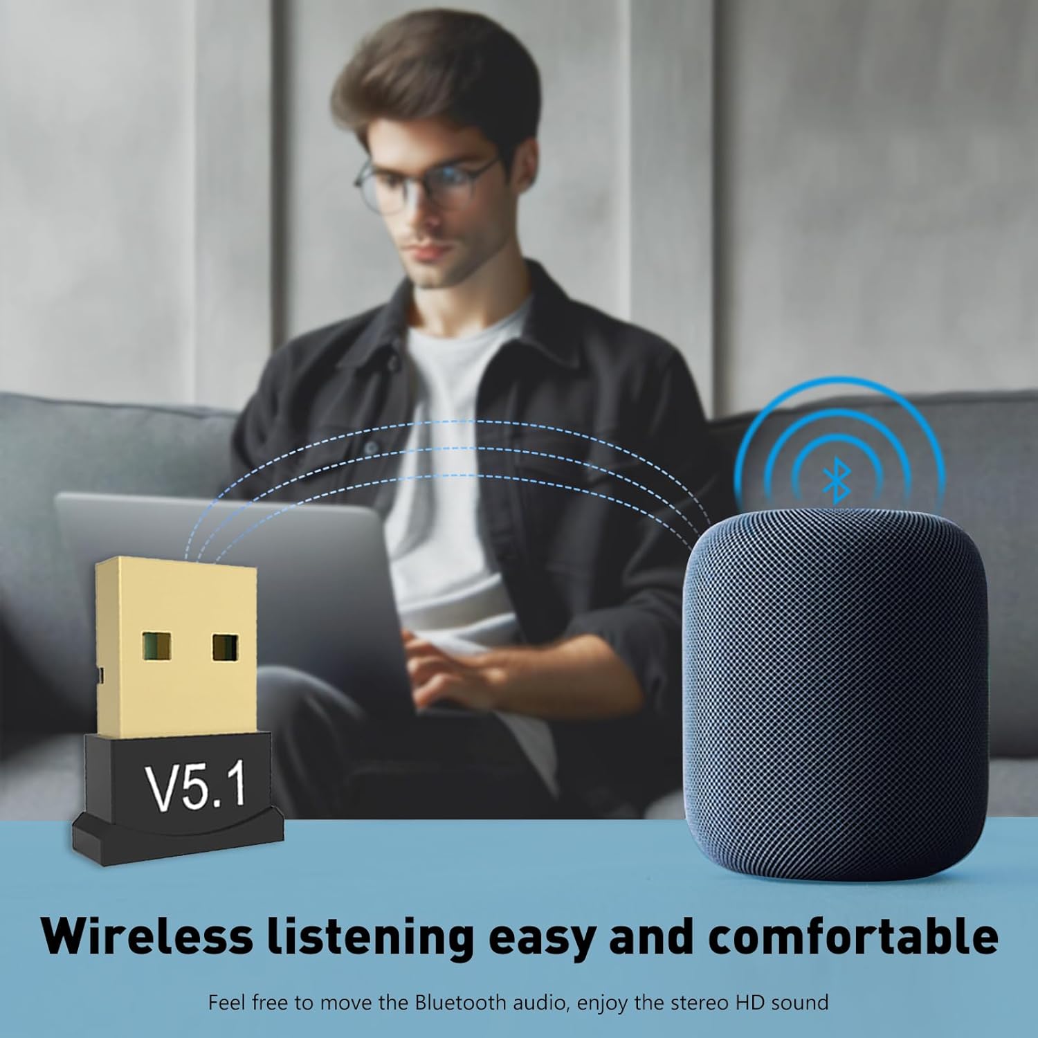 Bluetooth 5.1 Dongle-adapter D - Desk Setup Speakers recensie en prijs