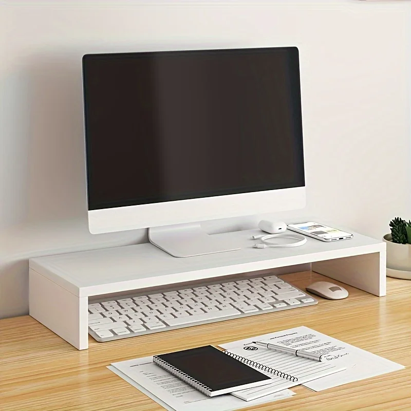 Ruime houten monitorstandaard, - Monitor Riser Wood recensie en prijs