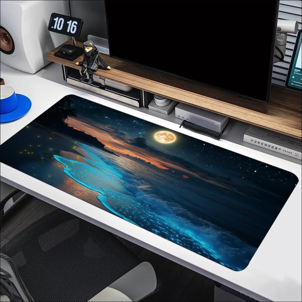 Ontwerp met rustige blauwe zee - Desk Setup Designer recensie en prijs