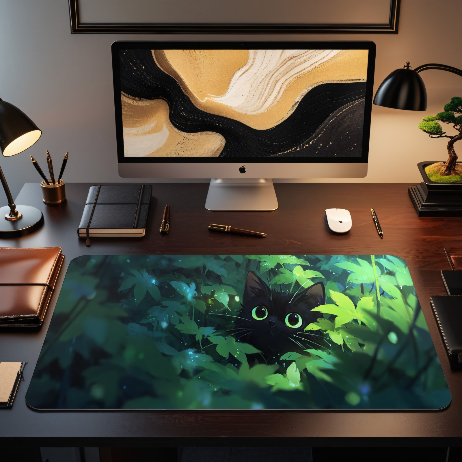 Zwarte Kat voor MTG Speelmat G - Desk Setup Art recensie en prijs