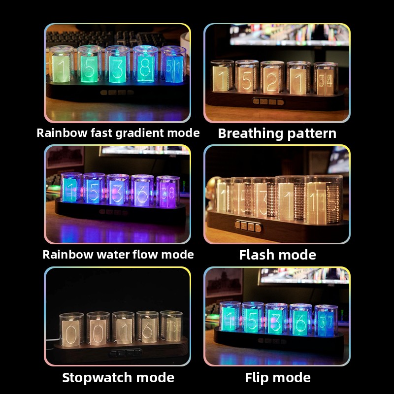 LED Nixie Tube Clock RGB Gamin - Desk Setup Youtube recensie en prijs