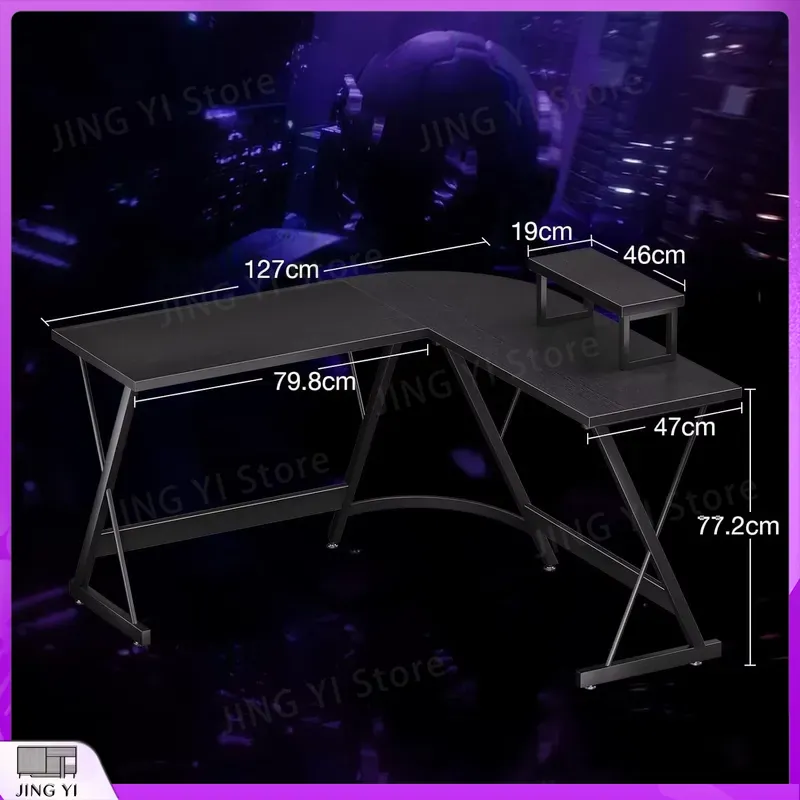L-vormig gamingbureau met moni - Desk Setup Corner recensie en prijs